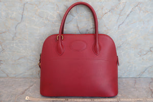 HERMES／BOLIDE 31 Graine Couchevel leather Rouge vif 〇Y刻印 Shoulder bag 500060106