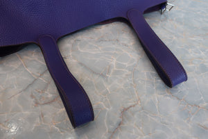 HERMES／エルメス ピコタンロックＭＭ トリヨンクレマンス アイリス □N刻印 ハンドバッグ 700070302