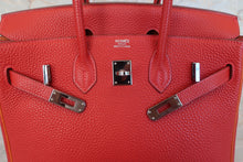 将图片加载到图库查看器，HERMES BIRKIN 25 Togo leather Vermillon/Orange □I刻印 Hand bag 600090115
