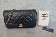 画像をギャラリービューアに読み込む, CHANEL/シャネル ダイアナマトラッセチェーンショルダーバッグ ラムスキン ブラック/ゴールド金具 ショルダーバッグ 800020113
