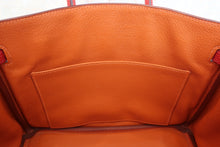 将图片加载到图库查看器，HERMES BIRKIN 25 Togo leather Vermillon/Orange □I刻印 Hand bag 600090115
