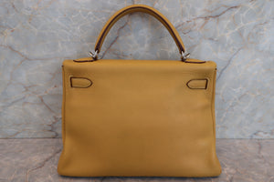 HERMES KELLY 32 Clemence leather Curry □L Engraving Shoulder bag 700010233