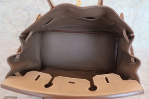 HERMES／エルメス バーキン30 パーソナルオーダー ヴォースイフト アルジル/エトゥープ/マットゴールド金具 □P刻印 ハンドバッグ 700060173