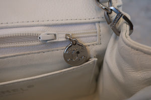 CHANEL/シャネル ミニマトラッセシングルフラップチェーンショルダーバッグ キャビアスキン ホワイト/シルバー金具 ショルダーバッグ 700030145