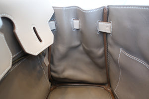 HERMES／エルメス バーキン30 パーソナルオーダー ヴォースイフト アルジル/エトゥープ/マットゴールド金具 □P刻印 ハンドバッグ 700060173