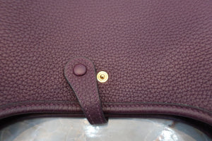 HERMES EVELYNE TPM Clemence leather Cassis U Engraving Shoulder bag 600040066