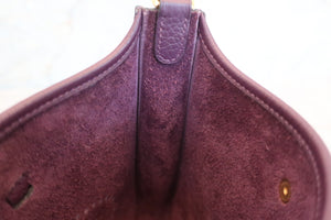 HERMES EVELYNE TPM Clemence leather Cassis U Engraving Shoulder bag 600040066