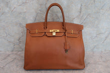 Load image into Gallery viewer, HERMES BIRKIN 40 Graine Couchevel leather Gold 〇X Engraving Hand bag 600030129
