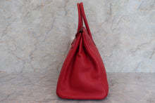 Load image into Gallery viewer, HERMES BIRKIN 35 Togo leather Rouge garance □L Engraving Hand bag 600050114
