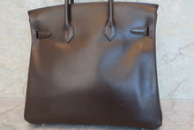 将图片加载到图库查看器，HERMES HAUT A COURROIRE 32 Box carf leather Chocolat □C刻印 Hand bag 600100102
