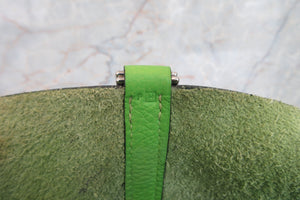HERMES PICOTIN MM Clemence leather Apple green □H Engraving Hand bag 700060049