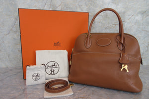 HERMES／BOLIDE 31 Clemence leather Gold □N刻印 Shoulder bag 700060020