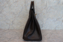 将图片加载到图库查看器，HERMES HAUT A COURROIRE 32 Box carf leather Chocolat □C刻印 Hand bag 600100102
