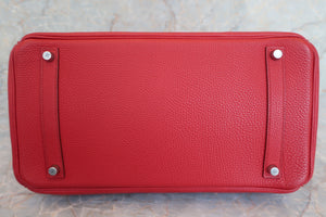 HERMES BIRKIN 35 Togo leather Rouge garance □L Engraving Hand bag 600050114