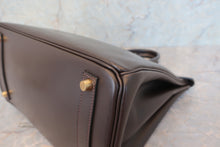 将图片加载到图库查看器，HERMES HAUT A COURROIRE 32 Box carf leather Chocolat □C刻印 Hand bag 600100102
