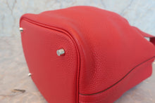 将图片加载到图库查看器，HERMES PICOTIN LOCK MM Clemence leather Rouge casaque X刻印 Hand bag 700100141
