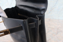 Load image into Gallery viewer, HERMES KELLY 28 Box carf leather Black Hand bag 700120003
