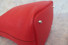 将图片加载到图库查看器，HERMES PICOTIN LOCK MM Clemence leather Rouge casaque X刻印 Hand bag 700100141

