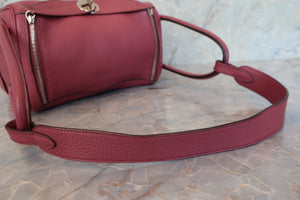 HERMES LINDY 26 Clemence leather Bois de rose □O Engraving Shoulder bag 700090106