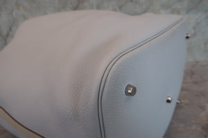 HERMES／エルメス ピコタンロックタッチTGM トリヨンクレマンス/ヴォースイフト ブルーペール/パールグレー □R刻印 ハンドバッグ 700070007