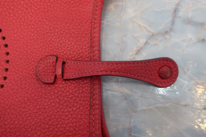 HERMES EVELYNE TPM Clemence leather Rouge garance □O刻印 Shoulder bag 600080108