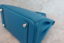 Load image into Gallery viewer, HERMES BIRKIN 25 Epsom leather Blue izmir □Q Engraving Hand bag 600050174
