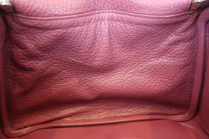 HERMES LINDY 26 Clemence leather Bois de rose □O Engraving Shoulder bag 700090106