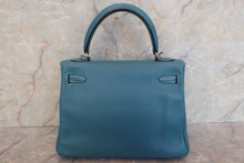 将图片加载到图库查看器，HERMES KELLY 25 Swift leather Blue jean □L刻印 Shoulder bag 600090205
