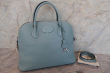 Load image into Gallery viewer, HERMES BOLIDE 35 Clemence leather Ciel □M Engraving Shoulder bag 700090076
