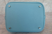Load image into Gallery viewer, HERMES PICOTIN LOCK MM Clemence leather Blue atoll X Engraving Hand bag 700060064
