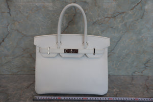 HERMES／エルメス バーキン30 ヴォーエプソン ホワイト □L刻印 ハンドバッグ 700040012