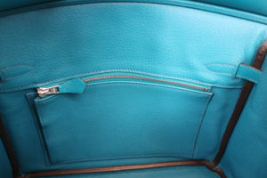 HERMES BIRKIN 25 Epsom leather Blue izmir □Q Engraving Hand bag 600050174