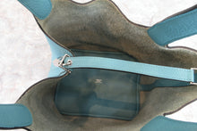 Load image into Gallery viewer, HERMES PICOTIN LOCK MM Clemence leather Blue atoll X Engraving Hand bag 700060064
