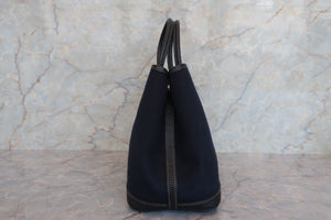 HERMES／エルメス ガーデンパーティTPM トワルオフィシェ/レザー ブラック □O刻印 ショルダーバッグ 700060248