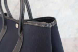 HERMES／エルメス ガーデンパーティTPM トワルオフィシェ/レザー ブラック □O刻印 ショルダーバッグ 700060248