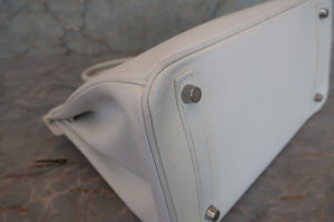HERMES／エルメス バーキン30 ヴォーエプソン ホワイト □L刻印 ハンドバッグ 700040012