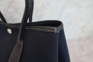 HERMES／エルメス ガーデンパーティTPM トワルオフィシェ/レザー ブラック □O刻印 ショルダーバッグ 700060248