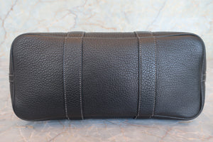 HERMES／エルメス ガーデンパーティTPM トワルオフィシェ/レザー ブラック □O刻印 ショルダーバッグ 700060248