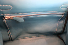 将图片加载到图库查看器，HERMES KELLY 25 Swift leather Blue jean □L刻印 Shoulder bag 600090205
