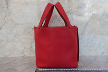 将图片加载到图库查看器，HERMES PICOTIN LOCK PM Clemence leather Rouge casaque A刻印 Hand bag 700100143
