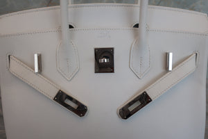 HERMES／エルメス バーキン30 ヴォーエプソン ホワイト □L刻印 ハンドバッグ 700040012