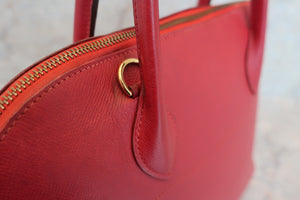 HERMES BOLIDE 35 Graine Couchevel leather Rouge vif 〇Y Engraving Hand bag 500090033