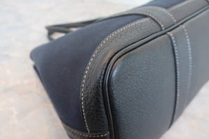 HERMES／エルメス ガーデンパーティTPM トワルオフィシェ/レザー ブラック □O刻印 ショルダーバッグ 700060248