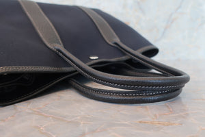 HERMES／エルメス ガーデンパーティTPM トワルオフィシェ/レザー ブラック □O刻印 ショルダーバッグ 700060248