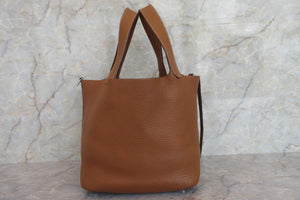 HERMES／エルメス ピコタンロックＭＭ トリヨンクレマンス ゴールド □M刻印 ハンドバッグ 700050064
