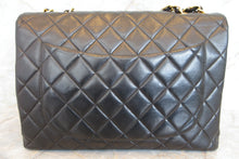 将图片加载到图库查看器，CHANEL/香奈儿 中号CF 单盖包 链条包 羊皮 Black/Gold hadware(黑色/金色金属) 肩背包 700020018
