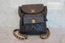 画像をギャラリービューアに読み込む, CHANEL/シャネル マトラッセチェーンリュック ラムスキン ブラック/ゴールド金具 リュック 800070058
