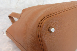 HERMES／エルメス ピコタンロックＭＭ トリヨンクレマンス ゴールド □M刻印 ハンドバッグ 700050064