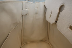HERMES／エルメス バーキン30 ヴォーエプソン ホワイト □L刻印 ハンドバッグ 700040012
