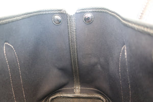 HERMES／エルメス ガーデンパーティTPM トワルオフィシェ/レザー ブラック □O刻印 ショルダーバッグ 700060248